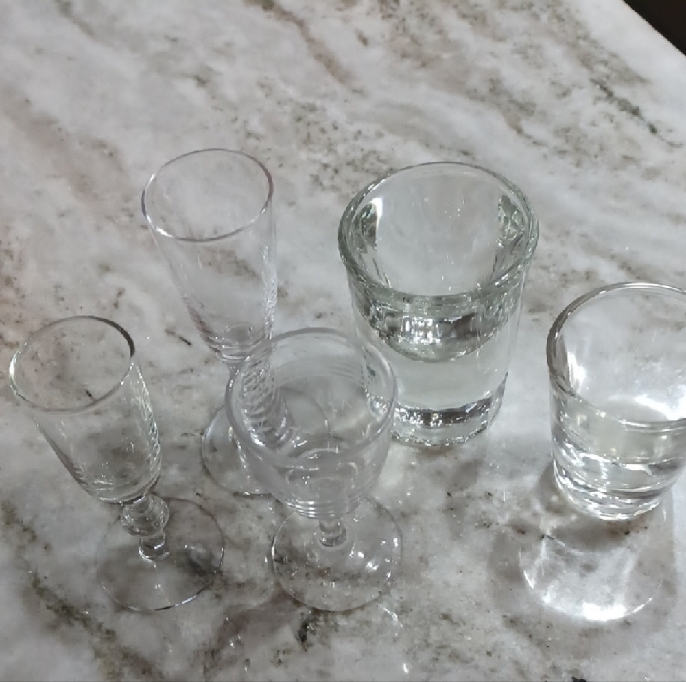 Crystal Clear Glass Shot Glass Set
